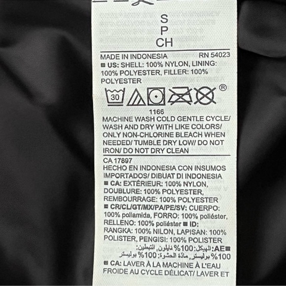 Old Navy Frost Free Short Puffer Jacket Sz S Black Water Resistant Relaxed Fit - Picture 7 of 8